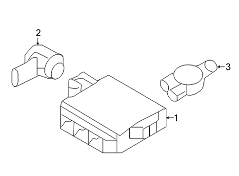 2024 Volkswagen Atlas Cross Sport Parking Aid Diagram 2