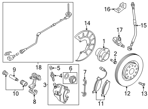 2013 Volkswagen Jetta Brake Components Diagram 2