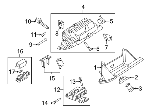 2009 Volkswagen CC Glove Box Diagram