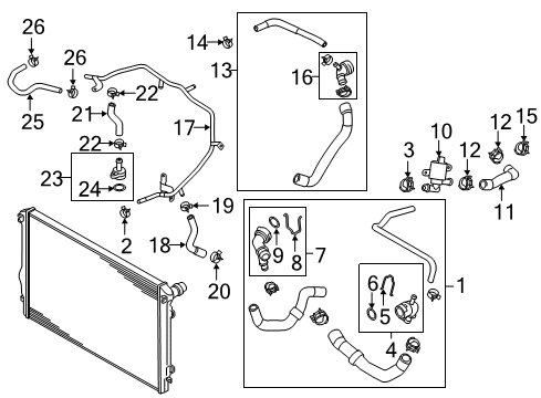 2021 Volkswagen GTI Hoses, Lines & Pipes Diagram 3