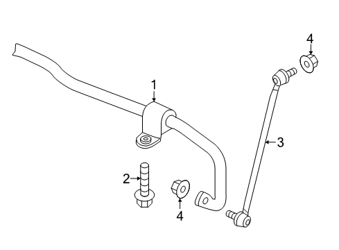 2020 Volkswagen GTI Stabilizer Bar & Components Diagram 2