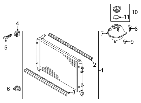 2014 Volkswagen Passat Radiator & Components Diagram 3