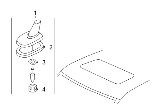 2004 Volkswagen Touareg Antenna & Radio