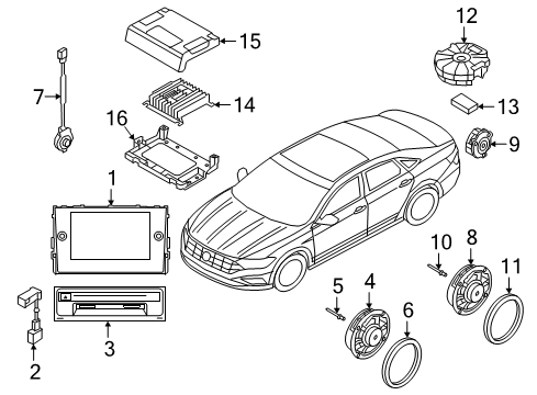 2025 Volkswagen Jetta Sound System Diagram