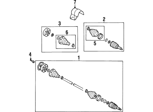 1996 Volkswagen Cabrio Axle Shaft - Front Diagram