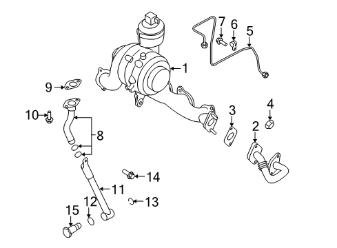 2013 Volkswagen Jetta Turbocharger & Components Diagram 2