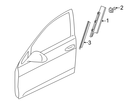 2016 Volkswagen Golf Exterior Trim - Door Diagram