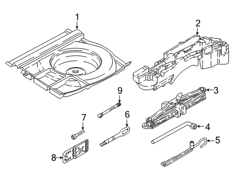 2025 Volkswagen Atlas Jack & Components Diagram