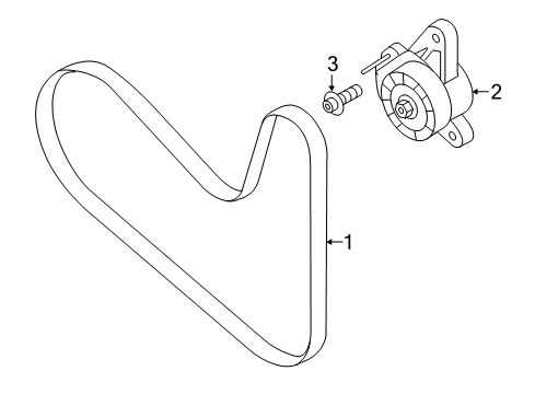 2015 Volkswagen Golf SportWagen Belts & Pulleys - Belts Diagram 2