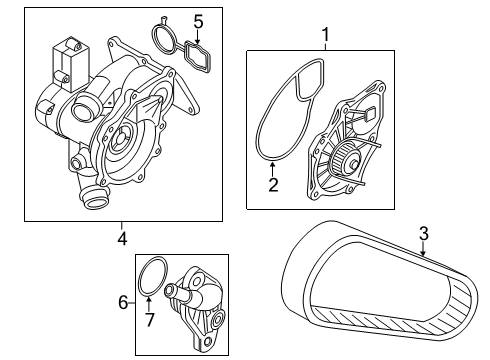 2020 Volkswagen Jetta Water Pump - Belts Diagram 4
