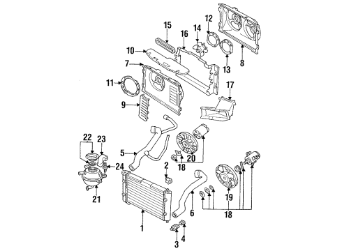 1997 Volkswagen Jetta Upper Hose Diagram for 1HM-121-101