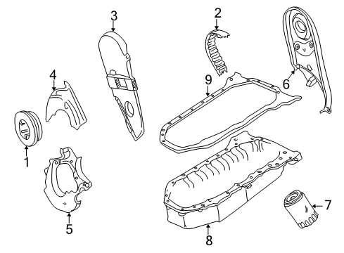 1993 Volkswagen EuroVan Engine Parts Diagram