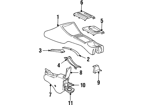 1999 Volkswagen Golf Front Console Diagram 2