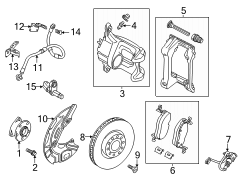 2025 Volkswagen ID. Buzz Caliper Diagram for 1N3-615-125