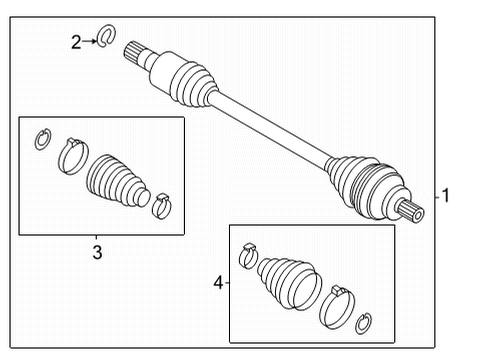 2024 Volkswagen ID.4 Drive Axles - Rear Diagram