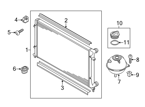 2014 Volkswagen Passat Radiator & Components Diagram 4