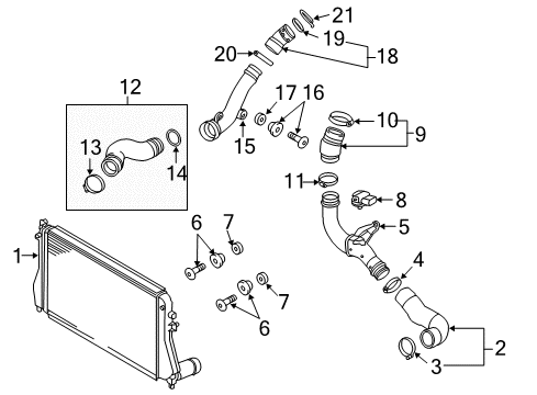 2018 Volkswagen Beetle Intercooler - Air Diagram 2