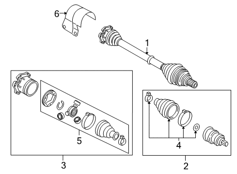 2007 Volkswagen Eos Axle Assembly Diagram for 1Q0-407-272-B