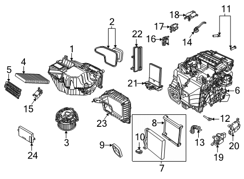2025 Volkswagen ID. Buzz A/C Evaporator & Heater Components