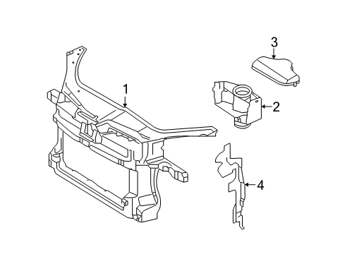 2006 Volkswagen Rabbit Radiator Support Diagram