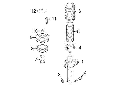2021 Volkswagen Jetta Struts & Components Diagram 2