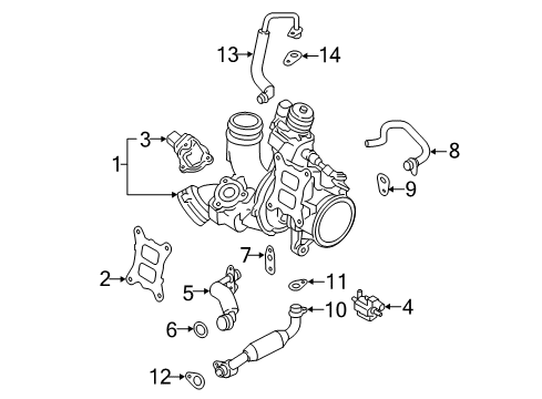 2013 Volkswagen Beetle Turbocharger & Components Diagram 3