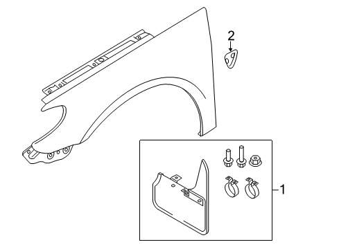 2011 Volkswagen CC Exterior Trim - Fender Diagram