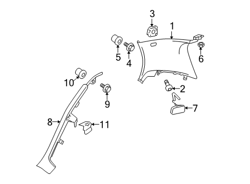 2006 Volkswagen Jetta Interior Trim - Quarter Panels Diagram