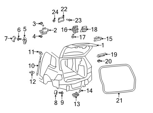 2010 Volkswagen Jetta Lift Gate Diagram