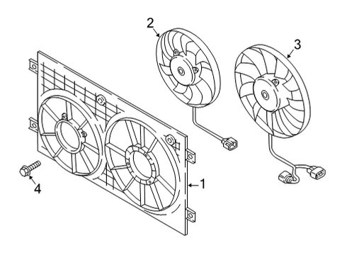 2023 Volkswagen Atlas Cross Sport Cooling Fan Diagram 2