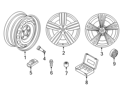 2018 Volkswagen Tiguan Wheels Diagram 2