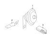 Diagram for Volkswagen Beetle Horn - 1HM-951-115-F