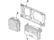 Diagram for Volkswagen Vanagon Headlight - 255-941-105-A