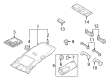 Diagram for Volkswagen Golf R Sun Visor - 5G0-857-552-CL-2UV