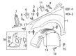 Diagram for Volkswagen e-Golf Wheelhouse - 5G0-805-911-AK