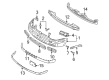 Diagram for Volkswagen Cabrio Grille - 1J0-853-677-D-B41