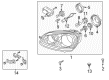 Diagram for Volkswagen Headlight Cover - 1K6-941-607-A