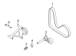Diagram for Volkswagen Eos Timing Belt Idler Pulley - 06J-145-172
