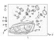 Diagram for Volkswagen Headlight Cover - 5G0-941-607-D