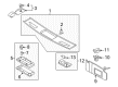 Diagram for Volkswagen Eos Sun Visor - 1Q0-857-552-J-3H8