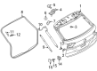 Diagram for Volkswagen Liftgate Lift Support - 3CM-827-550-A
