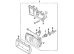Diagram for Volkswagen Cabriolet Headlight Bulb - N-017-717-2