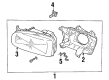 Diagram for Volkswagen Jetta Headlight Cover - 1HM-941-105-B