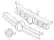 Diagram for Volkswagen Cabrio Grille - 1E0-853-655-A-01C