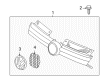 Diagram for Volkswagen Golf Grille - 5K0-853-651-AL-QWA