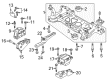 Diagram for Volkswagen Passat Front Cross-Member - 5C0-199-313-S
