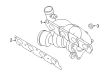 Diagram for Volkswagen Golf R Exhaust Pipe - 06F-145-702-C