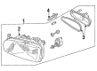 Diagram for Volkswagen Cabrio Headlight Cover - 1HM-941-106