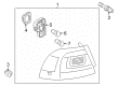 Diagram for Volkswagen Touareg Back Up Light - 7P6-945-096-G