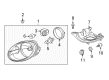 Diagram for Volkswagen Headlight Bulb - N-905-616-01